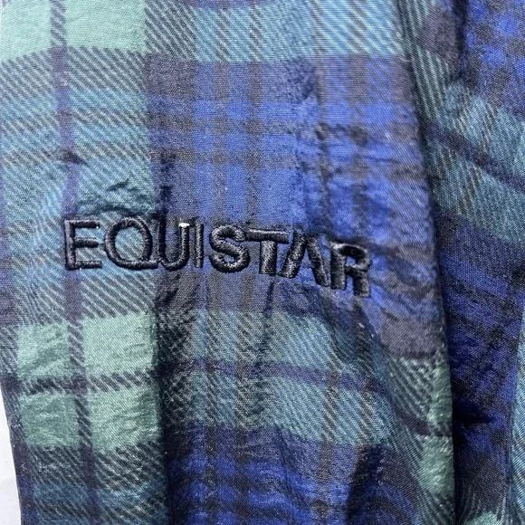 Vintage Golf Windbreaker Jacket Mens Large Blue Blackwatch Plaid 90s Winner Mate - Picture 6 of 7